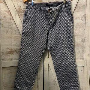 Tommy Hilfiger Navy and White Checkered Pants